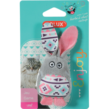 Zolux Toy Kali Bunny With Catnip Grey